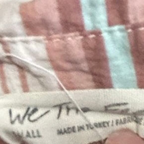 Free People Oversized Striped Button Down Top Coastal Casual Boho Small Oversize - Picture 6 of 7